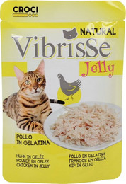 Produktbild von Croci Vibrisse Katzenfutter in Gelee mit Huhn - 18 x 70 g