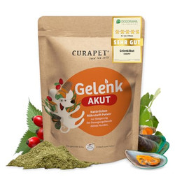 Produktbild von CURAPET Gelenkpulver für Hunde mit Grünlippmuschel, MSM, Kollagen und Glucosamin - 200 g