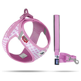 Produktbild von Curli Clasp Vest Geschirr Puppy Set Pink-Circles 2XS