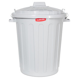 Produktbild von Curver Futtertonne mit Deckel hellgrau - 45 l