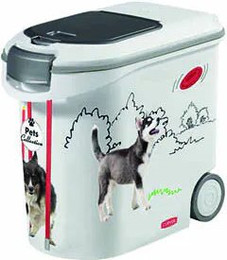 Produktbild von CURVER Hundefutterbehälter mit Rädern 20 kg 54L Love Pets - 20 kg