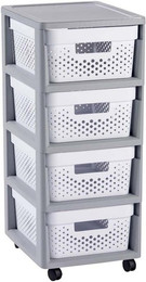 Produktbild von CURVER Knock Down Regal grau/weiß