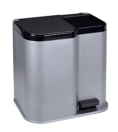 CURVER Mülleimer Duo 21 L Duo Pedalbin silber/grau - 21 l – Bild 1 von 5