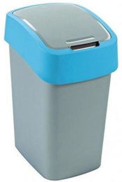 CURVER Mülleimer FLIP BIN 25 L silber/blau - 25 l – Bild 1 von 2