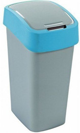 Produktbild von CURVER Mülleimer FLIP BIN 50L silber/blau