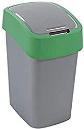 Produktbild von CURVER Mülleimer FLIP BIN 50L silber/grün