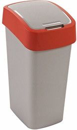 Produktbild von CURVER Mülleimer FLIP BIN 50L silber/rot