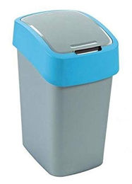 Produktbild von CURVER Mülleimer FLIP BIN 9L silber/blau - 9 l
