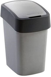 CURVER Mülleimer FLIP BIN 9L silber/grau - 9 l – Bild 1 von 5