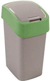 CURVER Mülleimer FLIP BIN 9L silber/grün - 9 l – Bild 1 von 5