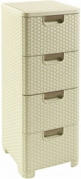 Produktbild von CURVER Regal mit 4 Schubladen STYLE cremig