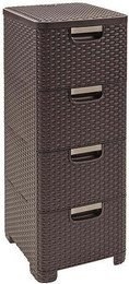Produktbild von CURVER Regal mit 4 Schubladen STYLE dunkelbraun
