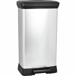 CURVER Tritt-Mülleimer silber-schwarz 50 L - 50 l – Bild 1 von 7