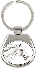 Produktbild von Czech Warmblood - keychain with a horse, keychain with a print, personalized pendant from the Art-Dog brand silber