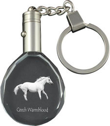 Produktbild von Czech Warmblood - pendant with a picture of a horse, crystal key ring in a gift box, unique gift by Art-Dog brand transparent