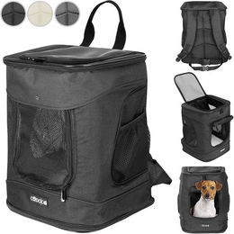 Produktbild von CADOCA Haustier Rucksack für kleine Rassen aus Polyester in Taupe 43 x 35 x 30cm