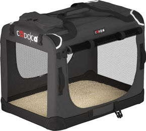 Produktbild von Cadoca Tiertransportbox M 60x42x44cm grau wasserabweisend aus Polyester