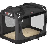 Produktbild von Cadoca Tiertransportbox M 60x42x44cm grau wasserabweisend aus Polyester