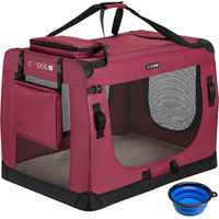 Produktbild von Cadoca Tiertransportbox XL aus wasserabweisendem Polyester in Rot