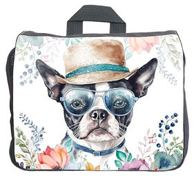Cadouri Hundezubehörtasche mit Boston Terrier Motiv handgefertigt – Bild 1 von 3