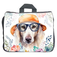 Produktbild von Cadouri Hundezubehörtasche mit Saluki Motiv in Bunt und Grau handgefertigt