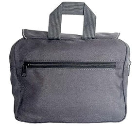 Produktbild von Cadouri Hundezubehörtasche mit Zwergspitz Motiv aus Stoff in Bunt oder Grau