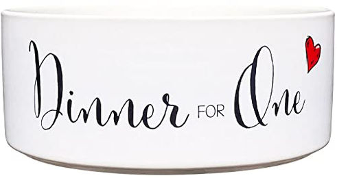 Cadouri Keramik Hundenapf Dinner for One Weiß 1.300 ml - 1300 ml – Bild 1 von 3
