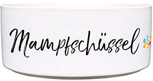 Cadouri Keramik Hundenapf Mampfschüssel als Futternapf oder Wassernapf in Weiß 1300 ml - 1300 ml – Bild 1 von 4