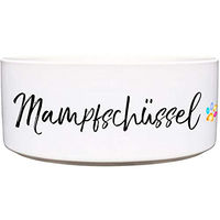 Produktbild von Cadouri Keramik Hundenapf Mampfschüssel als Futternapf oder Wassernapf in Weiß 1300 ml - 1300 ml