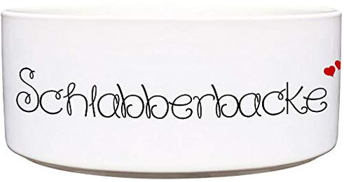Cadouri Schlabberbacke Keramik Hundenapf in Weiß 1300 ml - 1,3 l – Bild 1 von 3