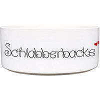 Produktbild von Cadouri Schlabberbacke Keramik Hundenapf in Weiß 1300 ml - 1,3 l