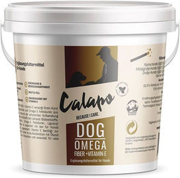 Produktbild von Calapo Dog Omega Fiber + Vitamin E Haut-Fell-Supplement und Magen-Darm-Unterstützung für Hunde 1000g