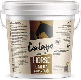 Produktbild von Calapo Horse Omega Glanz & Gloria Nahrungsergänzung für Pferde zur Unterstützung von Haut, Fell und Immunsystem 1000g
