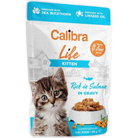 Produktbild von Calibra Cat Life Kitten Nassfutter Lachs Stückchen in Sauce Getreidefrei 28 x 85 g
