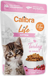 Calibra Cat Life Kitten Nassfutter Truthahn Stückchen in Sauce Getreidefrei 28 x 85 g – Bild 1 von 2