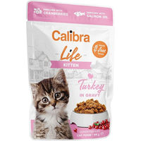 Produktbild von Calibra Cat Life Kitten Nassfutter Truthahn Stückchen in Sauce Getreidefrei 28 x 85 g