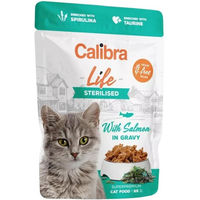 Produktbild von CALIBRA Cat Life Pouch Lachs in Soße für sterilisierte Katzen Adult getreidefrei 85 g