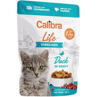 Produktbild von CALIBRA Cat Life Sterilised Katzenfutter Adult Ente Schwein Huhn in Sauce 85 g getreidefrei