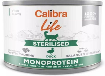 Produktbild von CALIBRA Cat Life Sterilised Katzenfutter Ente Adult Getreidefrei und Glutenfrei 200 g