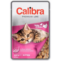 Produktbild von CALIBRA Cat Premium Line Kitten Stückchen in Sauce mit Pute und Huhn 100 g