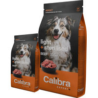 Produktbild von Calibra Dog Expert+ Adult Light & Sterilised Hundefutter Rind 12 kg