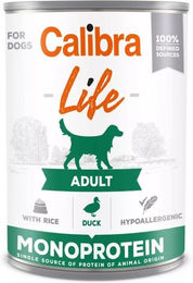 Calibra Dog Life Adult Hundefutter Dose Ente mit Lachs 400 g hypoallergen und glutenfrei – Bild 1 von 2