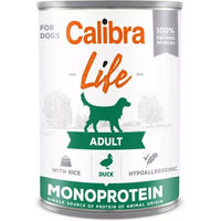 Produktbild von Calibra Dog Life Adult Hundefutter Dose Ente mit Lachs 400 g hypoallergen und glutenfrei