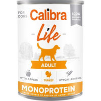 Produktbild von Calibra Dog Life Adult Nassfutter Truthahn & Apfel Hypoallergen Monoprotein 12 x 400 g