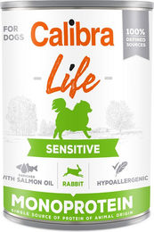 Produktbild von Calibra Dog Life Adult Sensitive Kaninchen Hundefutter Getreidefrei Monoprotein 12 x 400 g - 12 x 400 g
