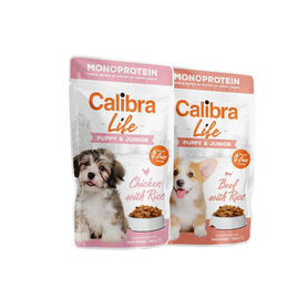 Produktbild von Calibra Dog Life Puppy & Junior Nassfutter Rind Monoprotein Sensitive für Welpen 10 x 150 g