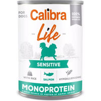Produktbild von CALIBRA Dog Life Sensitive Hundefutter Lachs mit Reis Adult Hypoallergen Glutenfrei 400 g
