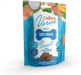 Calibra Dog Verve Crunchy Snack Getreidefreier Belohnungssnack für Hunde mit Insekten und Lachs 150 g – Bild 1 von 2