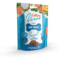 Produktbild von Calibra Dog Verve Crunchy Snack Getreidefreier Belohnungssnack für Hunde mit Insekten und Lachs 150 g