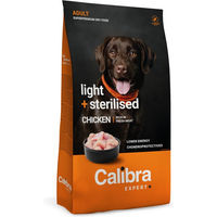 Produktbild von Calibra Expert Adult Light & Sterilized Hundetrockenfutter Huhn zur Gewichtskontrolle 12 kg